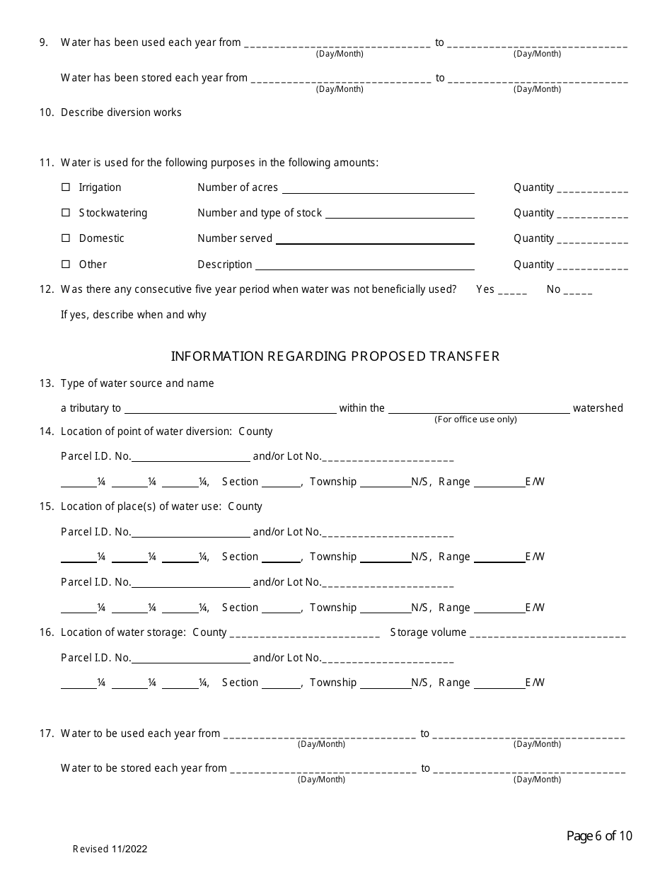 Application to Sever and Transfer - Arizona, Page 6