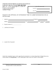 Document preview: Request for Approval of Extension of Time to Submit Information for an Application - Arizona