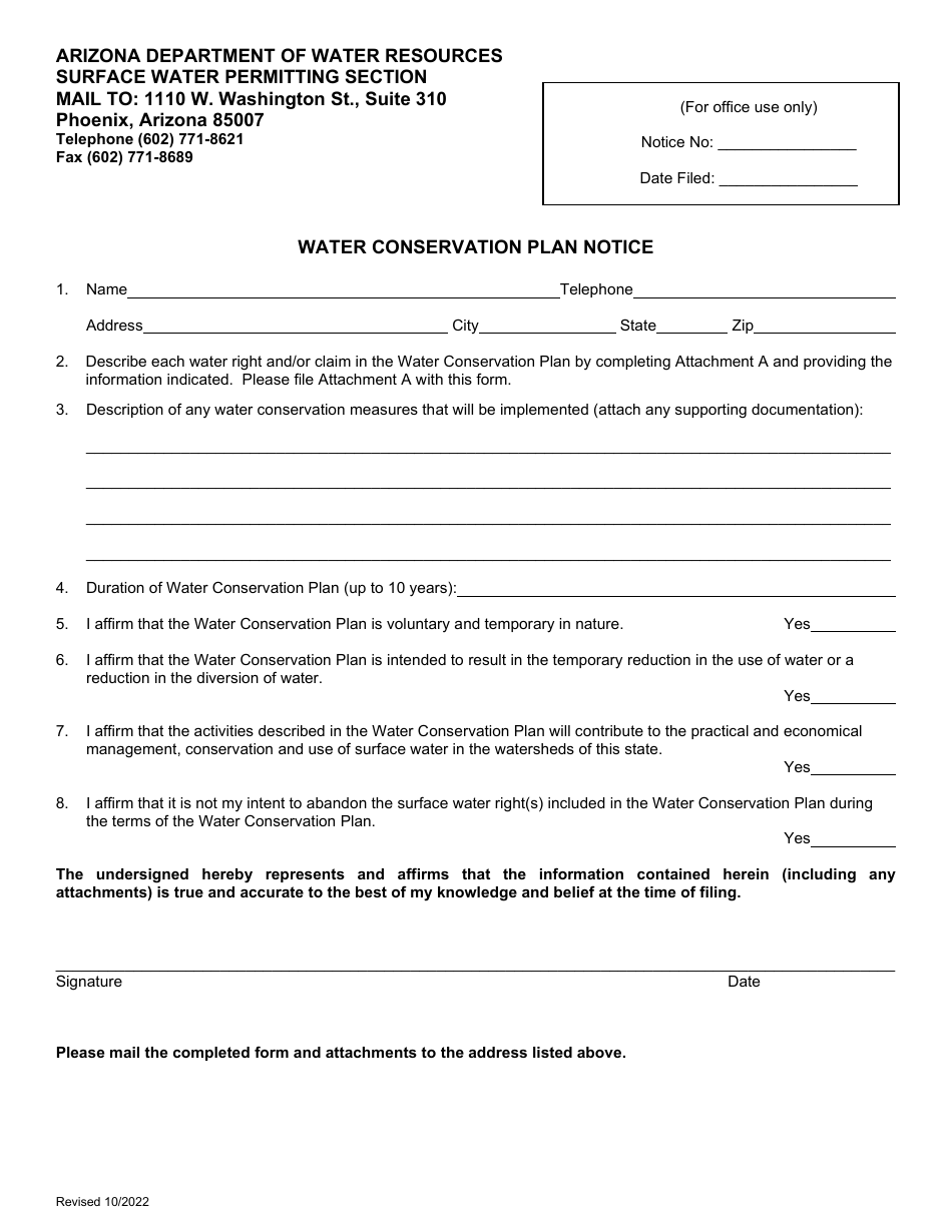 Water Conservation Plan Notice - Arizona, Page 2