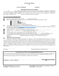 Document preview: Deferred Disposition Order - City of Fort Worth, Texas