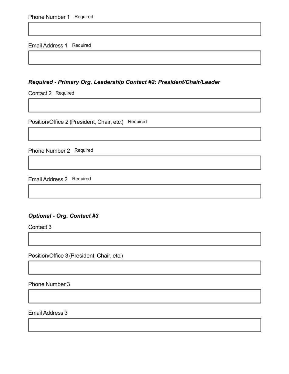 Update Form - Voluntary Neighborhood Organization - City of Fort Worth, Texas, Page 4