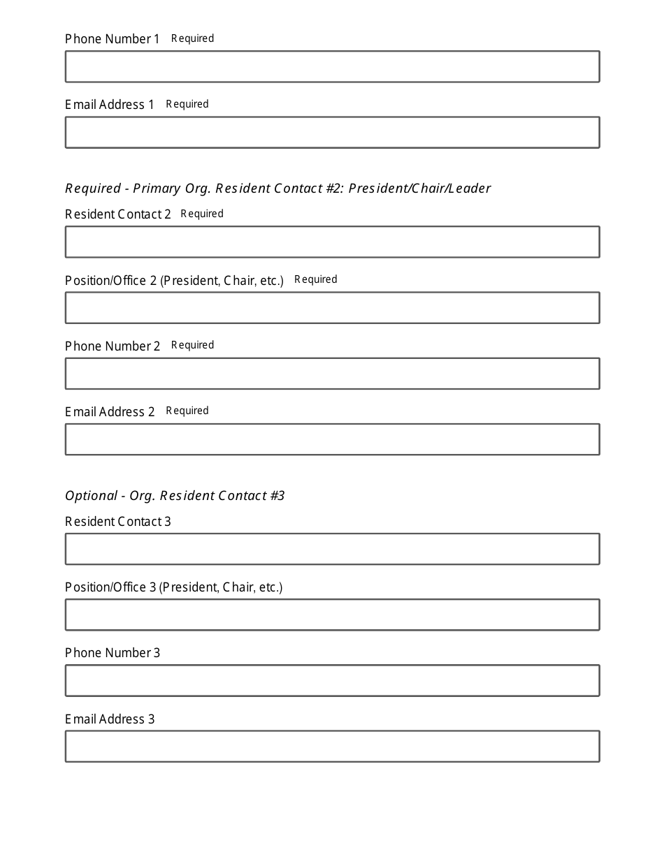 Update Form - Mandatory Neighborhood Organization - City of Fort Worth, Texas, Page 4