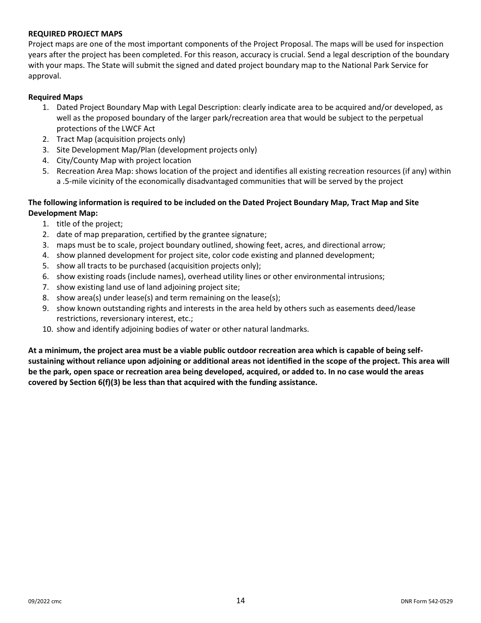 DNR Form 542-0529 Outdoor Recreation Legacy Partnership (Orlp) Program Application - Iowa, Page 14