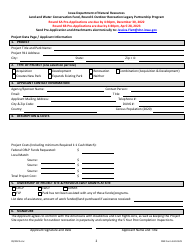 DNR Form 542-0529 Outdoor Recreation Legacy Partnership (Orlp) Program Application - Iowa, Page 2