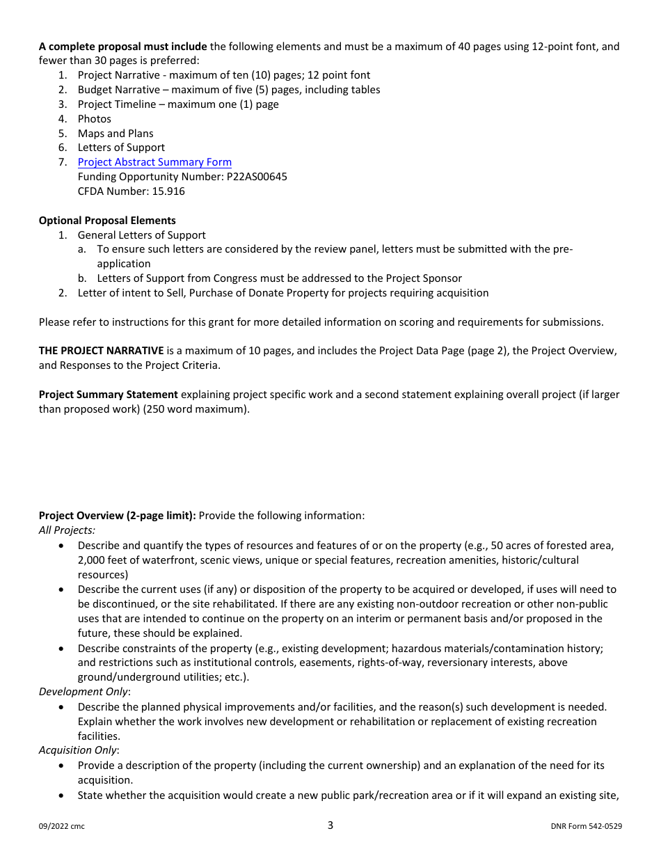 DNR Form 542-0529 Outdoor Recreation Legacy Partnership (Orlp) Program Application - Iowa, Page 3