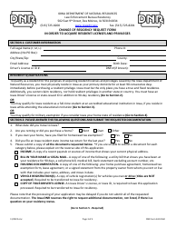 DNR Form 542-0160 Change of Residency Request Form in Order to Acquire Resident Licenses and Privileges - Iowa, Page 3