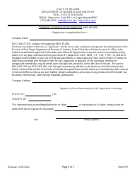 Form 571 Appraisal Management Company Registration Form - Nevada, Page 6