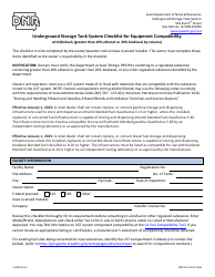 Document preview: DNR Form 542-1336 Underground Storage Tank System Checklist for Equipment Compatibility With Biofuels (Greater Than 10% Ethanol or 20% Biodiesel by Volume) - Iowa