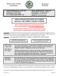 Form IL567-0050 Application for State of Illinois Special Use Permit Liquor License - Illinois