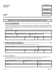 Form IL567-0050 Application for State of Illinois Special Use Permit Liquor License - Illinois, Page 2