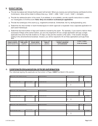 Form IL567-0050 Application for State of Illinois Special Use Permit Liquor License - Illinois, Page 3
