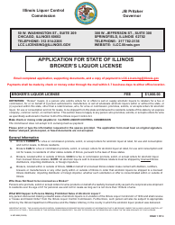 Document preview: Form IL567-0060 Application for State of Illinois Broker's Liquor License - Illinois
