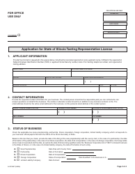 Form IL567-0057 Application for State of Illinois Tasting Representative License - Illinois, Page 2