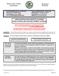 Document preview: Form IL567-0062 Application for State of Illinois Craft Distiller Tasting Permit License - Illinois
