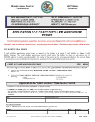 Document preview: Form IL567-0085 Application for Craft Distiller Warehouse Permit - Illinois