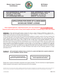 Form IL567-0090 Application for State of Illinois Beer Showcase Permit License - Illinois