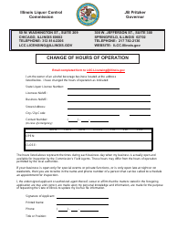 Document preview: Change of Hours of Operation - Illinois