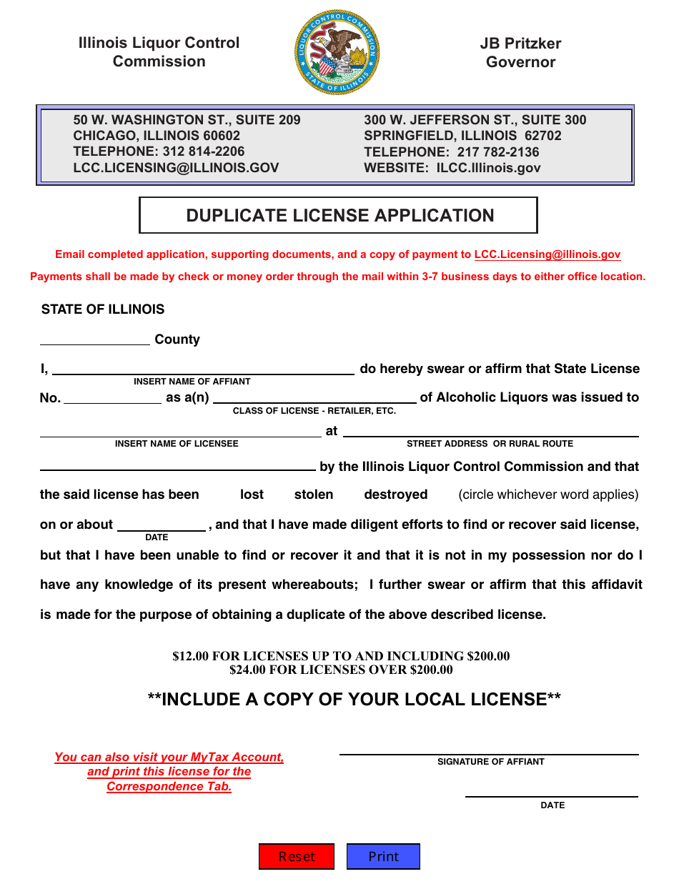 Illinois Duplicate License Application Fill Out, Sign Online and Download PDF Templateroller