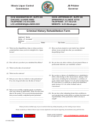 Document preview: Form LCC-CHR Criminal History Rehabilitation Form - Illinois