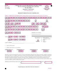 Document preview: Form ED187 Request for Duplicate Certificate - Connecticut