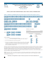 Document preview: Form ED188 Application for Nonrenewable Adult Educator Authorization - Connecticut