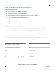 Form ED188 Application for Nonrenewable Adult Educator Authorization - Connecticut, Page 2
