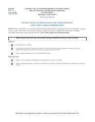 Form ED188 Application for Nonrenewable Adult Educator Authorization - Connecticut, Page 3