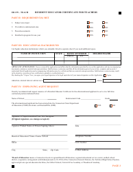 Form ED199 Application for Resident Educator Certificate - Connecticut, Page 2