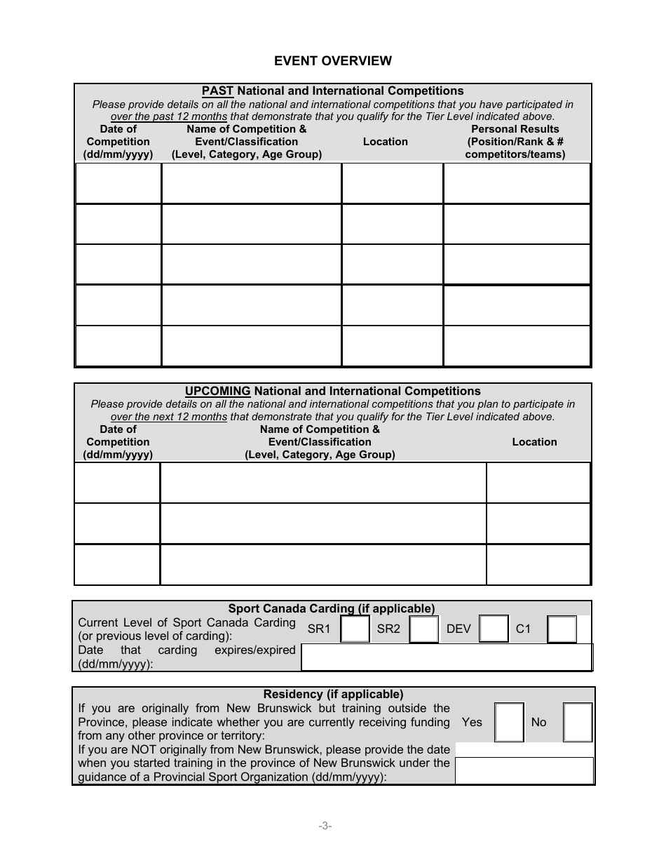 New Brunswick Canada Application Form New Brunswick Athlete Assistance Program Fill Out 1168