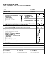Form SFN59421 Cdbg File Monitoring Review - North Dakota