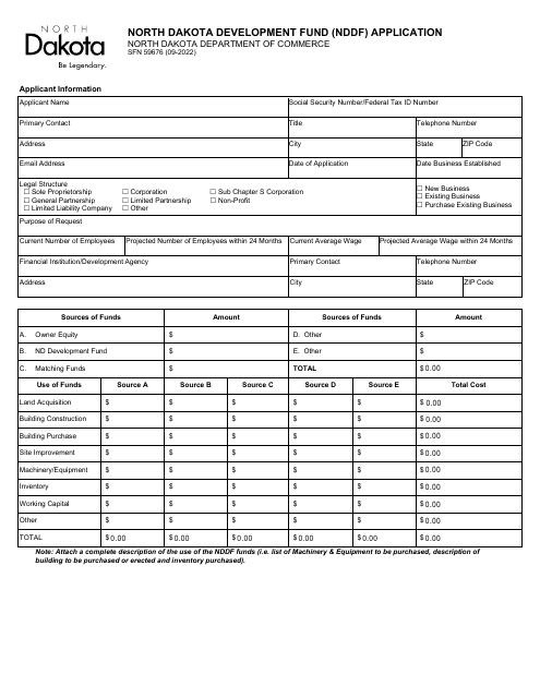 Form SFN59676  Printable Pdf