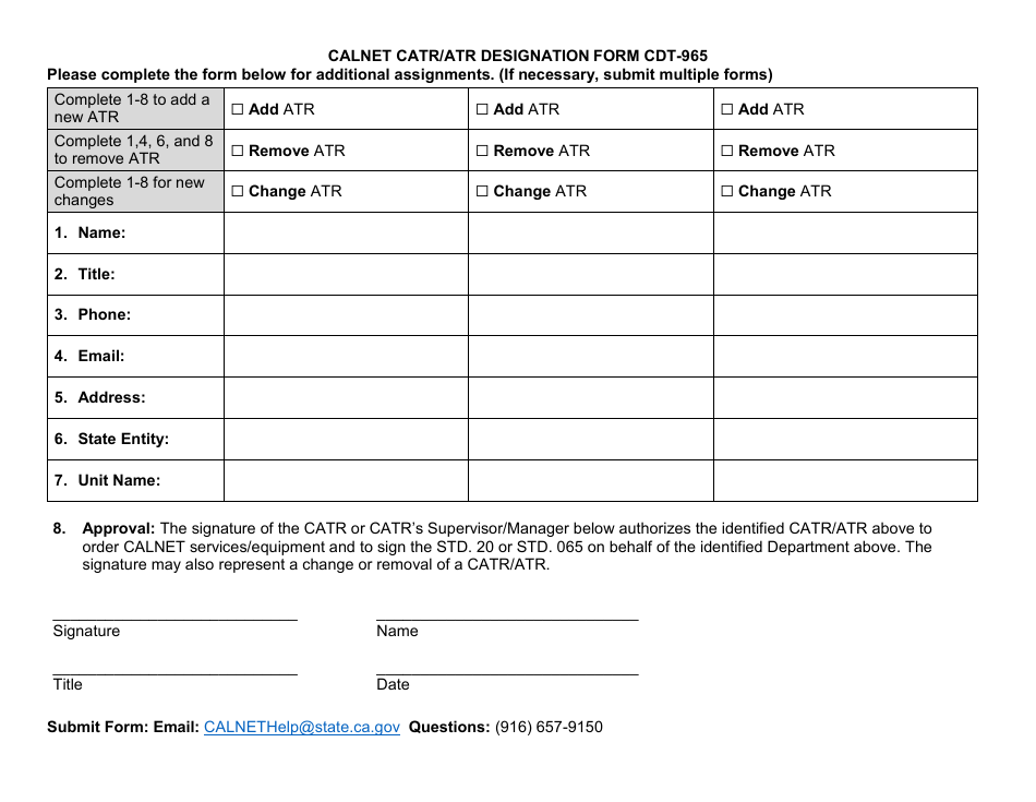 Form CDT-965 - Fill Out, Sign Online and Download Fillable PDF ...