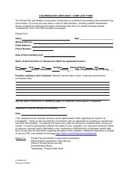 Discrimination Grievance/Complaint Form - Florida, Page 2