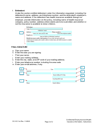 Instructions for Form DC6:5.11 Confidential Employment and Health Insurance Information - Nebraska, Page 2