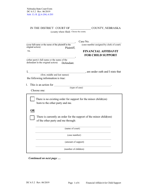 Form DC6:5.2  Printable Pdf