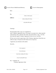 Document preview: Form DC6:8.5 Voluntary Appearance Letter - Nebraska