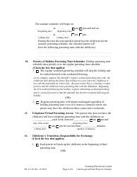 Form DC6:5.38 Parenting Plan Parent-Created (Joint Legal and Sole Physical Custody) - Nebraska, Page 6
