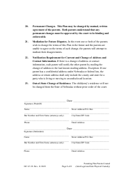 Form DC6:5.38 Parenting Plan Parent-Created (Joint Legal and Sole Physical Custody) - Nebraska, Page 8