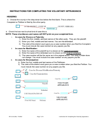 Instructions for Form DC6:4.3 Voluntary Appearance - Nebraska