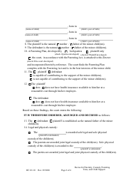 Form DC6:8.10 Decree for Paternity, Custody, Parenting Time, and Child Support - Nebraska, Page 2