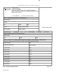 Form CRA-6001 Hemp Processor-Handler License Application - Michigan, Page 3
