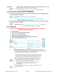 Instructions for Form DC6:5.27 Affidavit and Application for Order to Show Cause (Enforcement of Visitation Order) - Nebraska, Page 2