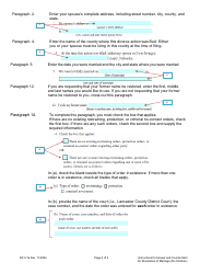 Instructions for Form DC9:1 Answer and Counterclaim for Dissolution of Marriage (No Children) - Nebraska, Page 2
