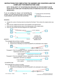 Document preview: Instructions for Form DC6:15.6 Answer and Counterclaim to Complaint for Modification - Nebraska