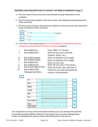 Instructions for Form DC6:5.33 Bench Warrant - Nebraska, Page 2