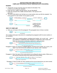 Document preview: Instructions for Form DC6:5.1 Complaint for Dissolution of Marriage (With Child(Ren)) - Nebraska