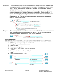 Instructions for Form DC6:5.1 Complaint for Dissolution of Marriage (With Child(Ren)) - Nebraska, Page 5