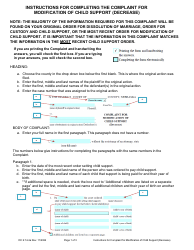 Instructions for Form DC6:14.4 Complaint for Modification of Child Support (Decrease) - Nebraska