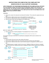 Instructions for Form DC6:14.5 Complaint for Modification of Child Support (Increase) - Nebraska