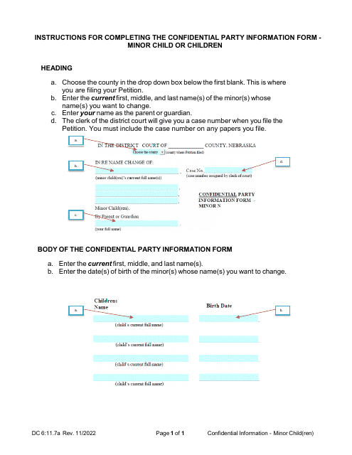 Form DC6:11.7  Printable Pdf